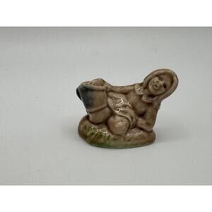 Vintage Wade Whimsies Jack & Jill Nursery Rhyme Series light blue bucket